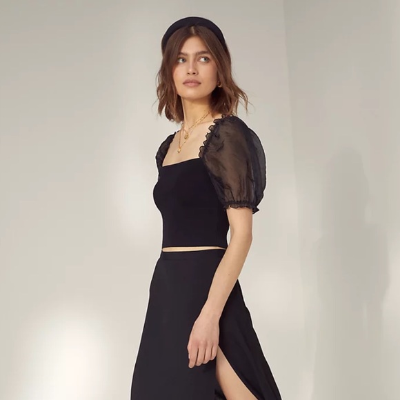 Aritzia Wilfred Sheer-Sleeve Top - Picture 4 of 4